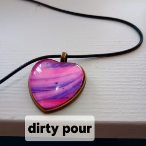 Fluid art necklace
